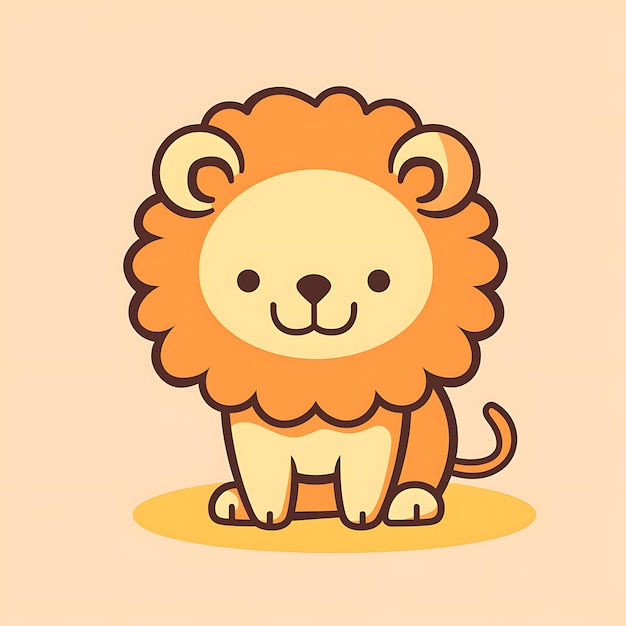 PSD león lindo gráfico vectorial plano sencillo mínimo freepik svg