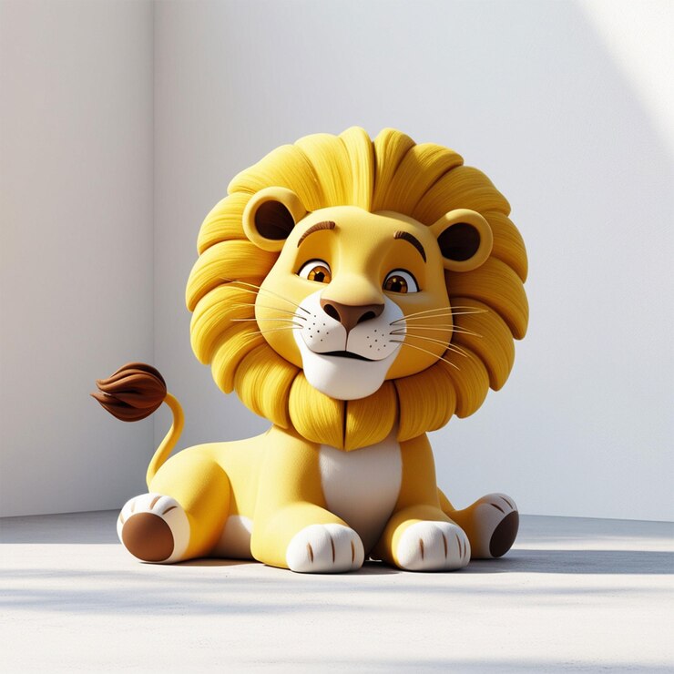 PSD el león sentado en el suelo