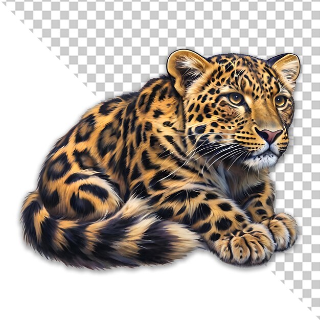 PSD leopard está colocando el icono de fondo transparente psd