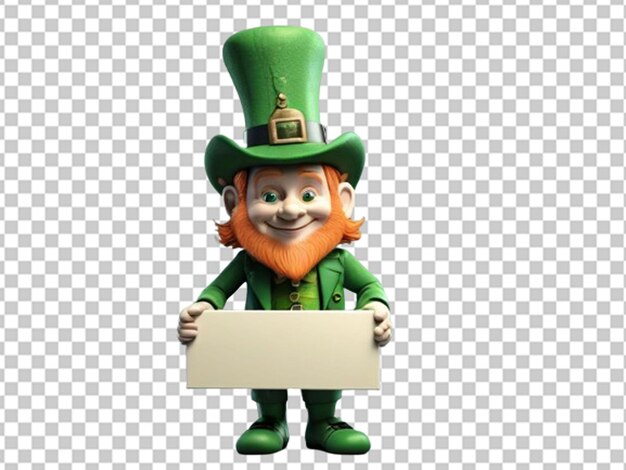 PSD leprechaun 3d con una canción del día de san patricio