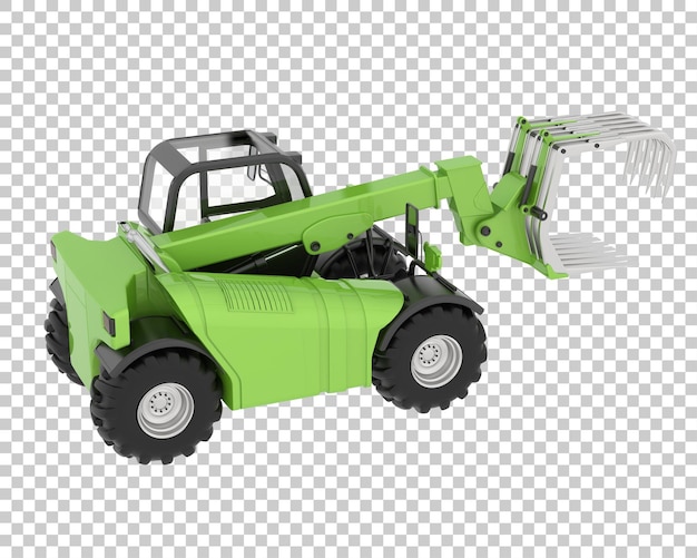 Lesní stroj na průhledném pozadí, 3D renderování, ilustrace