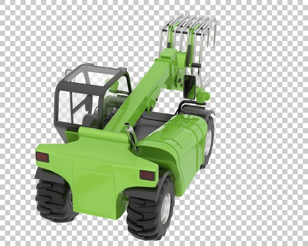 Lesní stroj na průhledném pozadí, 3D renderování, ilustrace