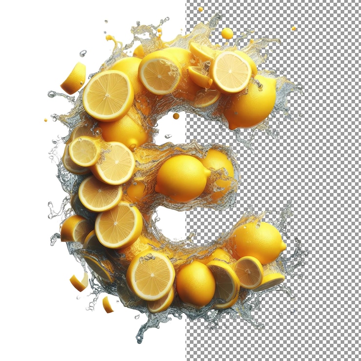 PSD letra 3d aislada en un lienzo png transparente