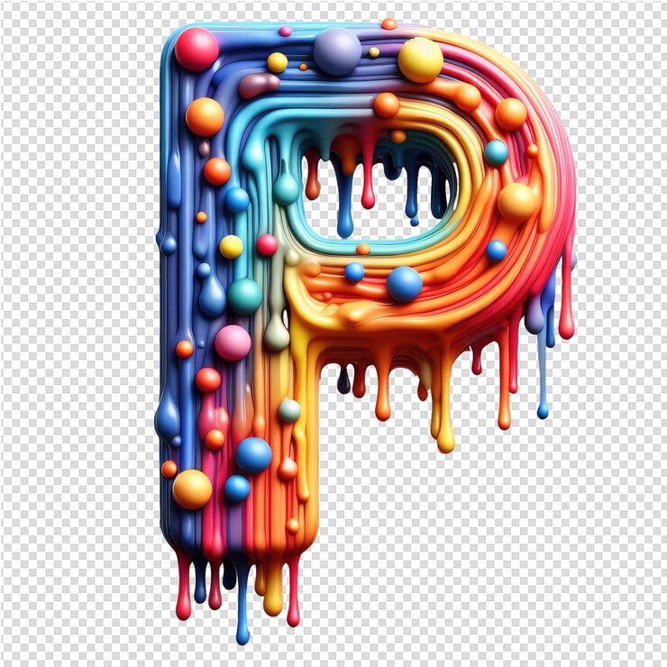 PSD letra 3d aislada en un lienzo png transparente