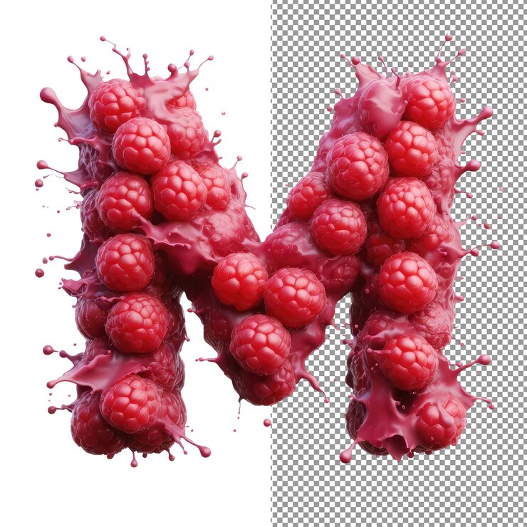 PSD letra 3d aislada en un lienzo png transparente