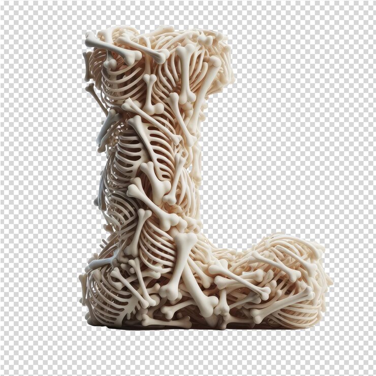 PSD letra 3d aislada en un lienzo png transparente
