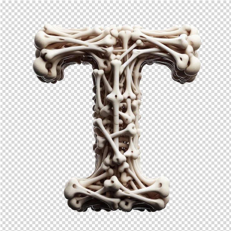 PSD letra 3d aislada en un lienzo png transparente