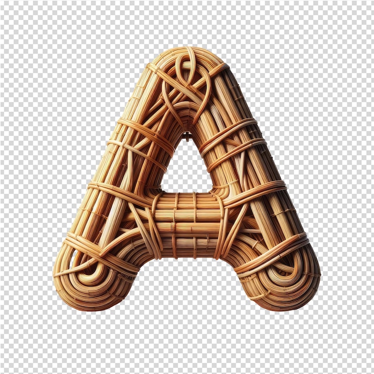 PSD letra 3d aislada en un lienzo png transparente
