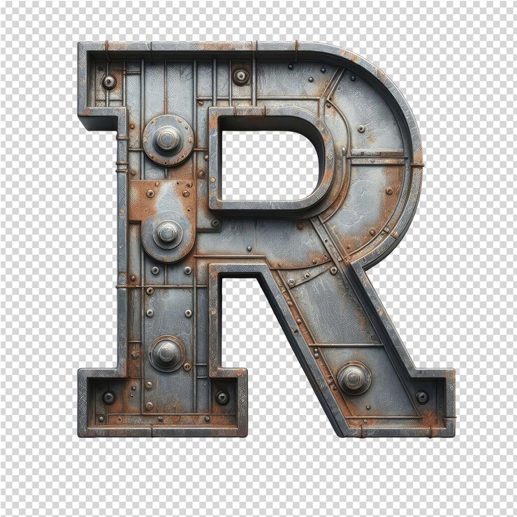 PSD letra 3d aislada en un lienzo png transparente