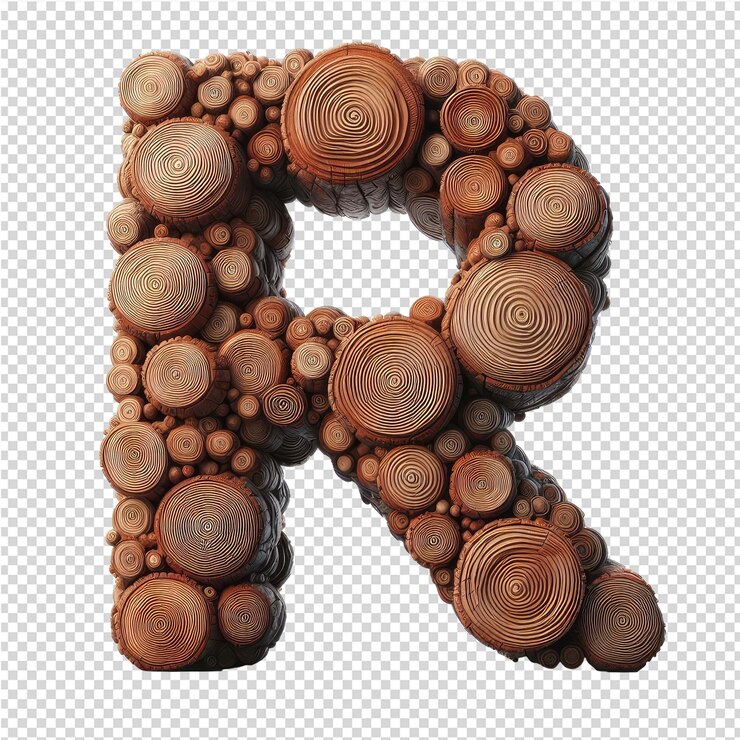 PSD letra 3d aislada en un lienzo png transparente