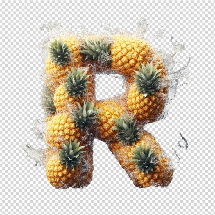 PSD letra 3d aislada en un lienzo png transparente