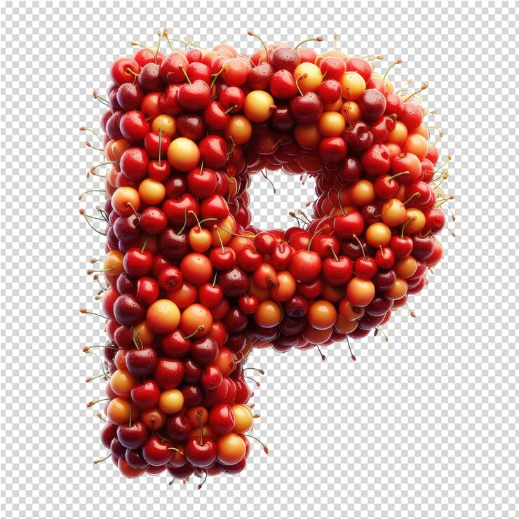 PSD letra 3d aislada en un lienzo png transparente
