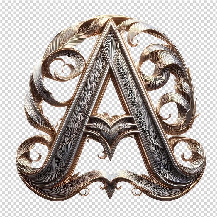 PSD letra 3d aislada en un lienzo png transparente