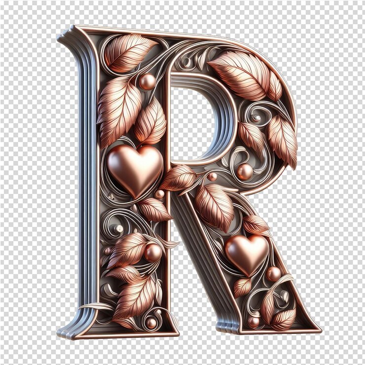 PSD letra 3d aislada en un lienzo png transparente