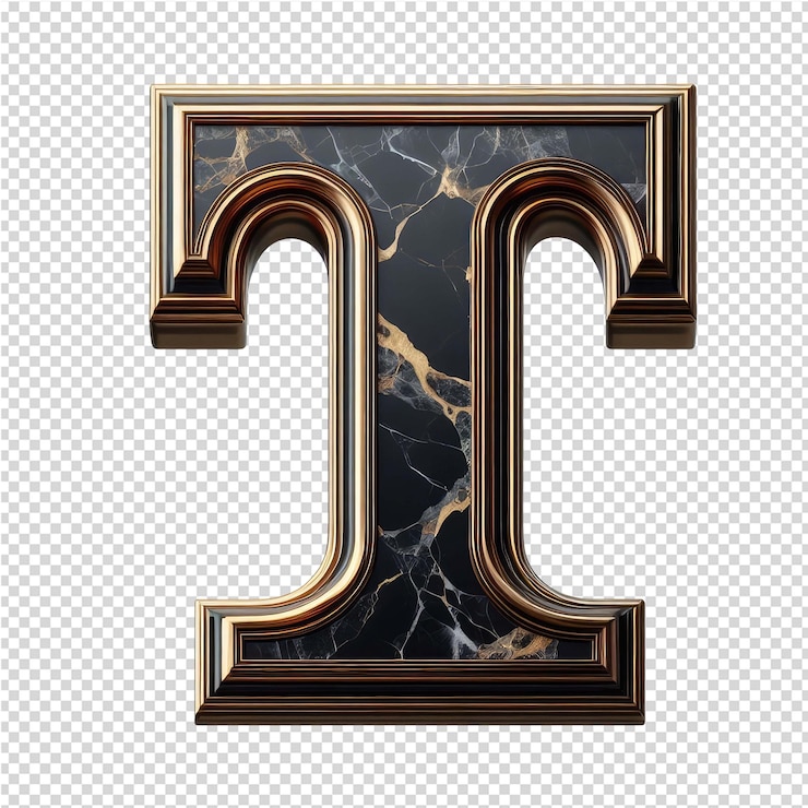 PSD letra 3d aislada en un lienzo png transparente