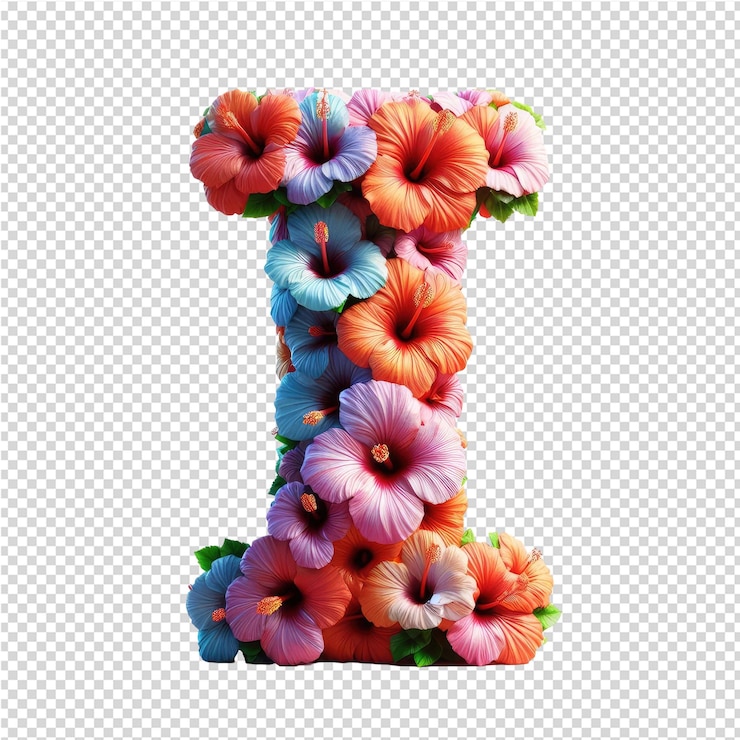 PSD letra 3d aislada en un lienzo png transparente