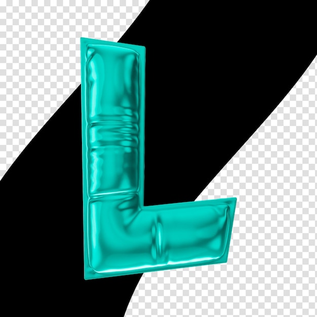 PSD letra 3d render fundo transparente