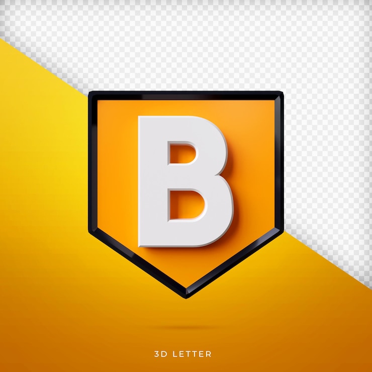 PSD letra 3d render psd premium