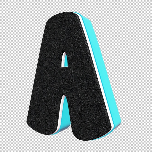 Letra A 3d Render