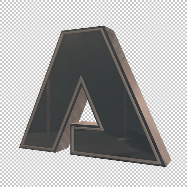 PSD letra a 3d render