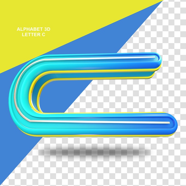 Letra del alfabeto 3D C