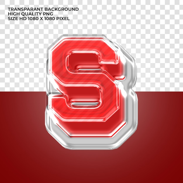 Letra del alfabeto rojo 3D