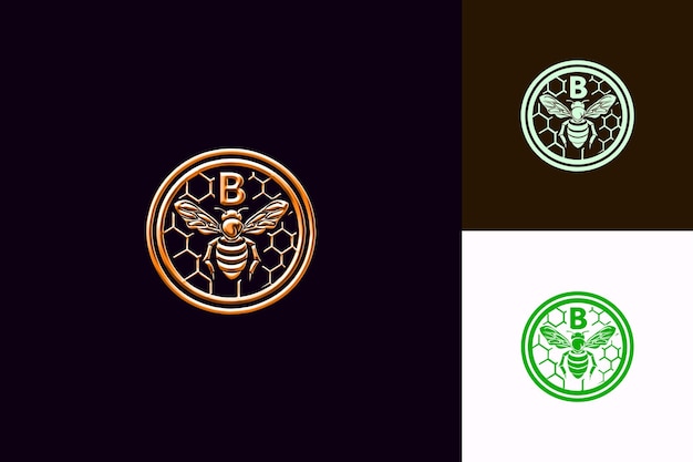 Letra B con estilo de diseño de logotipo circular con B en forma de naturaleza Colecciones vectoriales abstractas