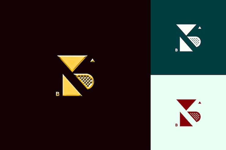 PSD letra b con estilo de diseño de logotipo minimalista con forma de b int nature colecciones de vectores abstractas