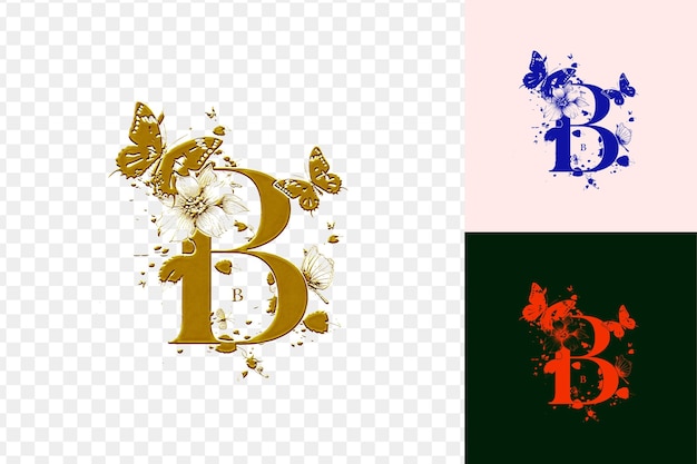 PSD letra b con estilo de diseño de logotipo minimalista con identidad de identidad en forma de b concept idea art