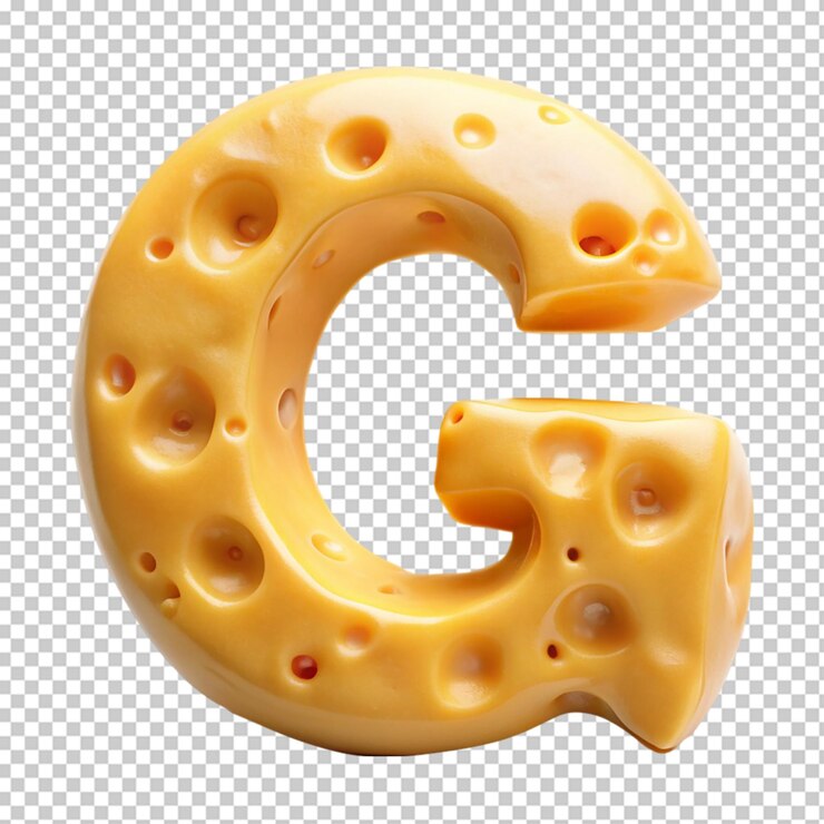 PSD la letra c del alfabeto del queso