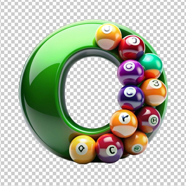 PSD letra c con el diseño de billiard