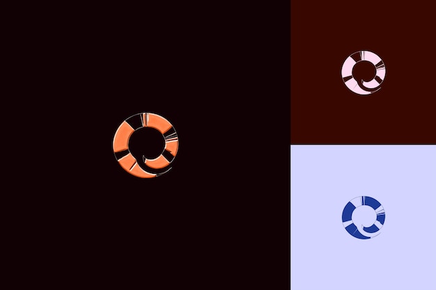 Letra C con estilo de diseño de logotipo metálico con C en forma de naturaleza Colecciones de vectores abstractos