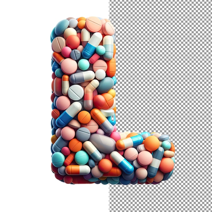 PSD letra criativa artística 3d isolada em uma paleta png clara