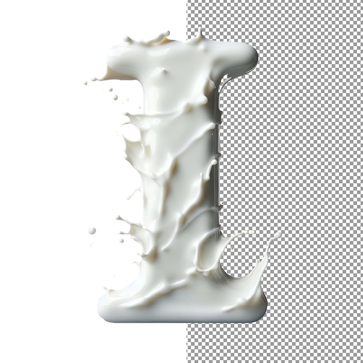 PSD letra criativa artística 3d isolada em uma paleta png clara