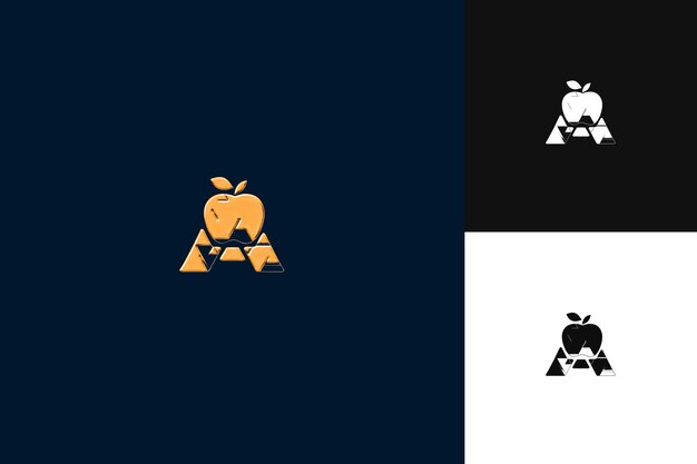 Una letra con estilo de diseño de logotipo geométrico con un diseño vectorial de logotipo en forma de ilustración