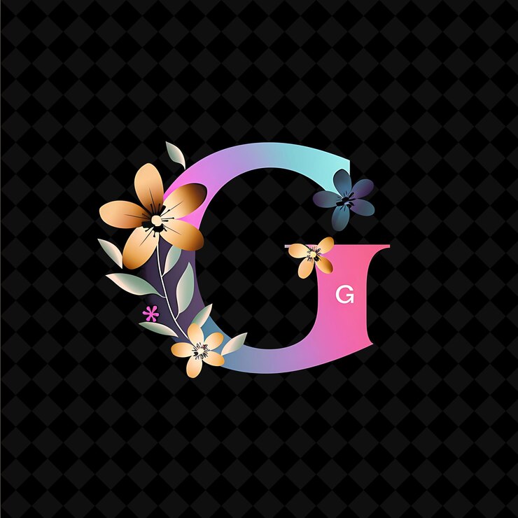 PSD letra g com estilo de design de logotipo pastel com g em forma de ilustração designs vetoriais de logotipo