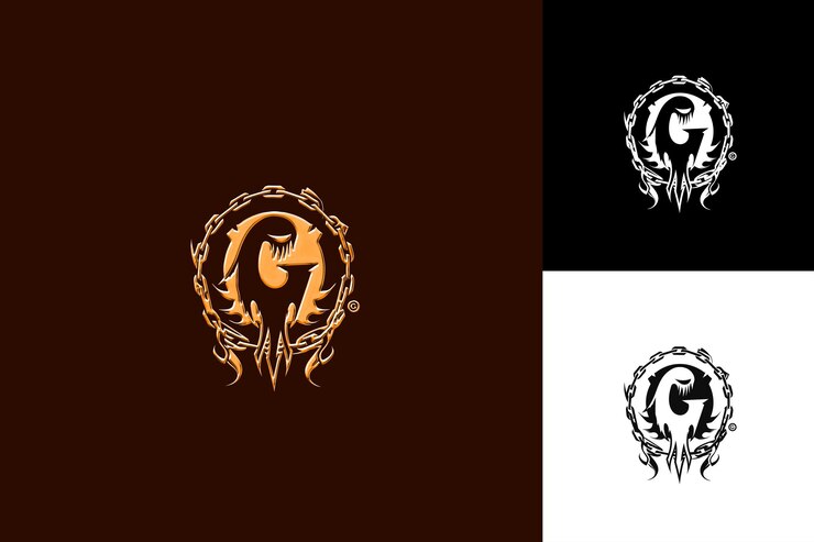 PSD letra g con diseño de logotipo transparente estilo con forma de g en diseños vectoriales de logotipo de ilustración