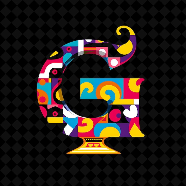 Letra G con estilo de diseño de logotipo Pop Art con G en forma de una ilustración Diseños vectoriales de logotipo