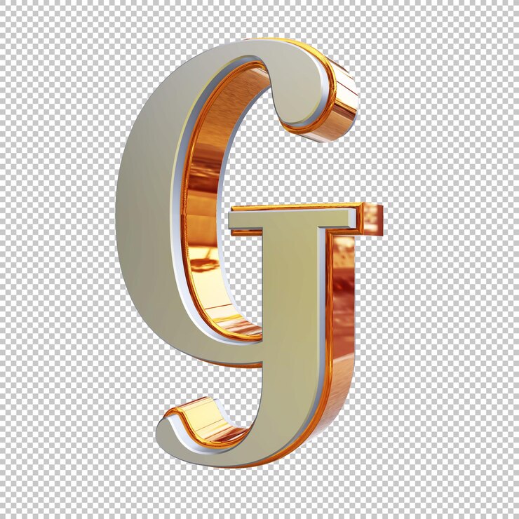 Letra G renderização em 3D