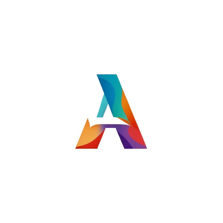 Letra en gradiente colorida Un logotipo para la marca y los negocios