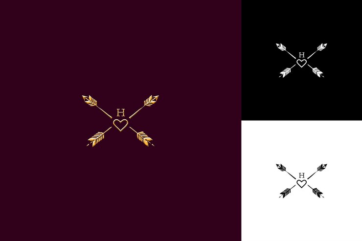 PSD letra h con tipografía diseño de logotipo estilo con ilustración en forma de h diseño vectorial de logotipo
