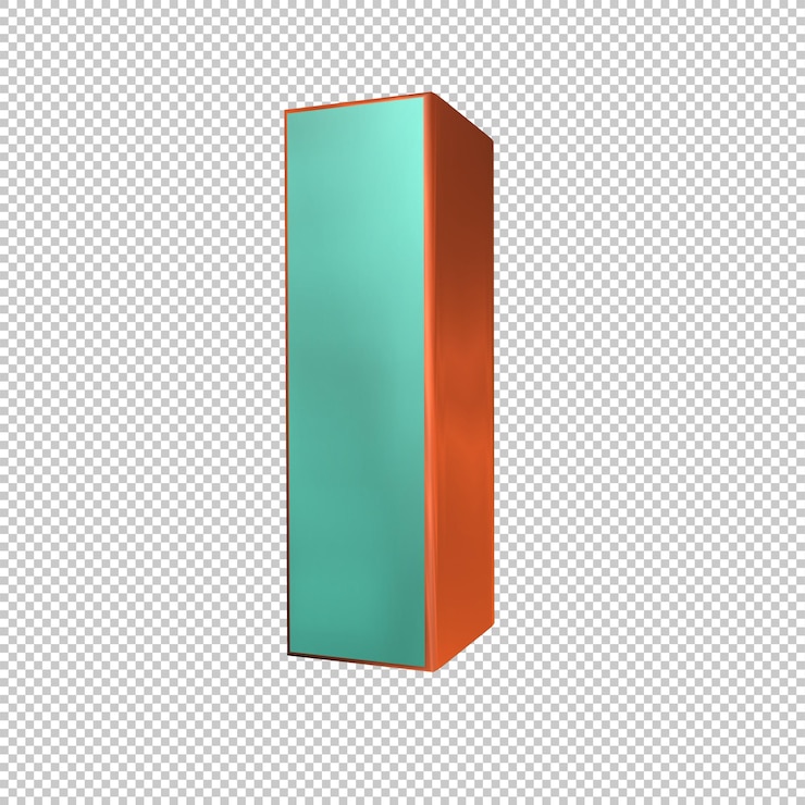 PSD letra i 3d render
