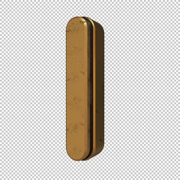 Letra I 3d Render