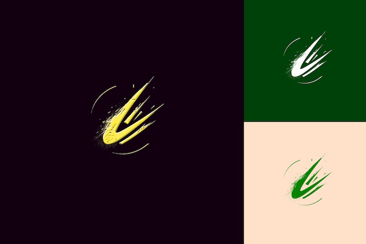 PSD letra i con estilo de diseño de logotipo de meteorito con i en forma de naturaleza colecciones vectoriales abstractas