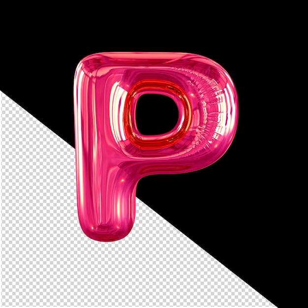 Letra inflable 3d símbolo p