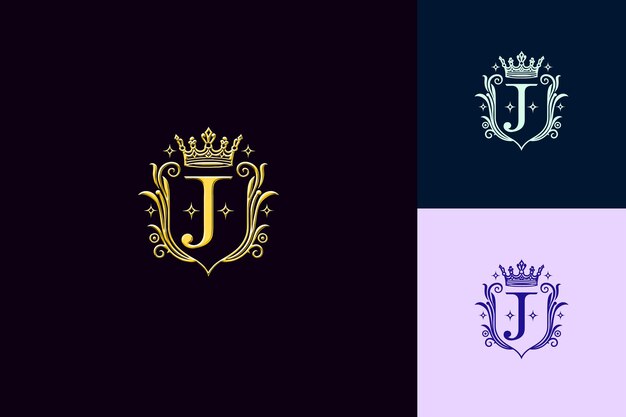 Letra J con monograma Estilo de diseño de logotipo con J en forma de naturaleza Colecciones vectoriales abstractas