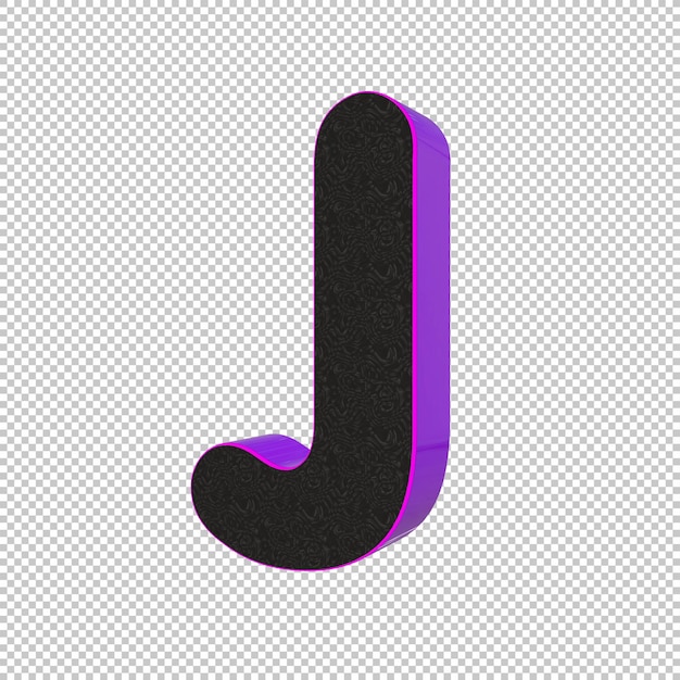 Letra J renderização em 3D