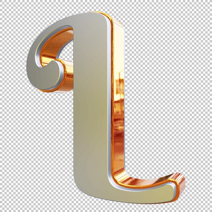 Letra L 3D render