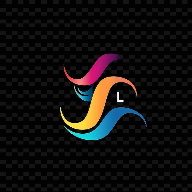 PSD letra l com estilo de design de logotipo abstrato com l em forma de natureza coleções de vetores abstratos
