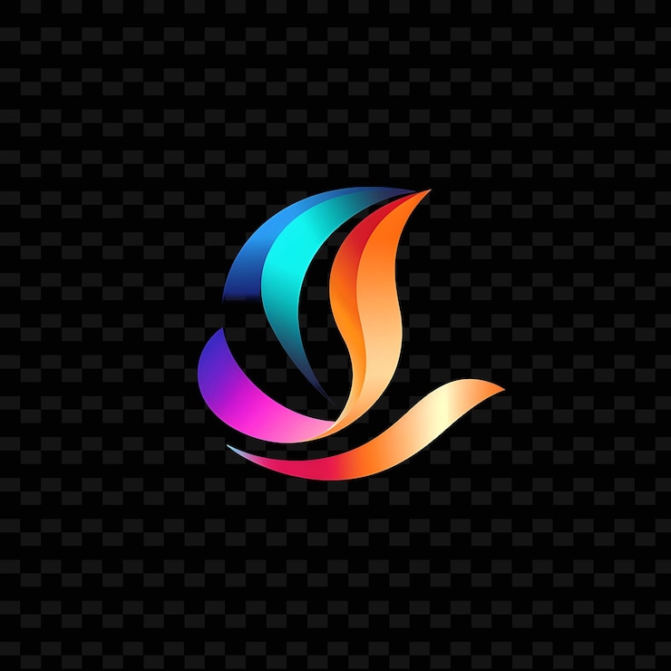PSD letra l com estilo de design de logotipo abstrato com l em forma de natureza coleções de vetores abstratos
